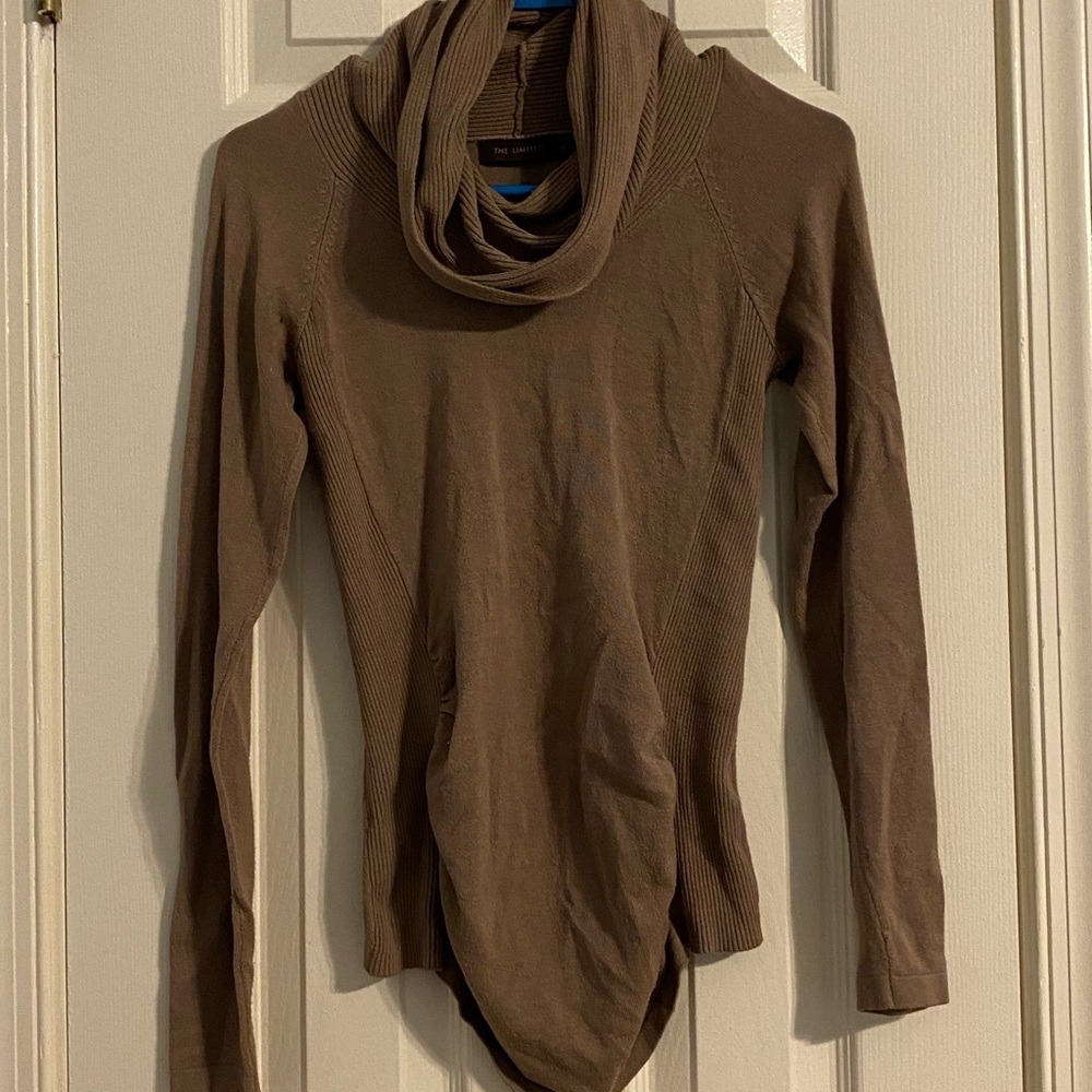 The Limited Brown Cowl Neck Sweater